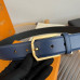 Louis Vuitton LV 3.5cm Width Men's Belt L125 Louis Vuitton LV 3.5cm Width Men's Belt L125