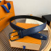 Louis Vuitton LV 3.5cm Width Men's Belt L125 Louis Vuitton LV 3.5cm Width Men's Belt L125