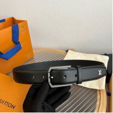 Louis Vuitton LV 3.5cm Width Men's Belt L125 Louis Vuitton LV 3.5cm Width Men's Belt L125