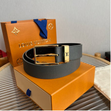 Louis Vuitton LV 3.5cm Width Men's Belt L127 Louis Vuitton LV 3.5cm Width Men's Belt L127
