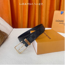 Louis Vuitton LV 3.5cm Width Men's Belt L111 Louis Vuitton LV 3.5cm Width Men's Belt L111