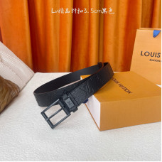Louis Vuitton LV 3.5cm Width Men's Belt L121 Louis Vuitton LV 3.5cm Width Men's Belt L121