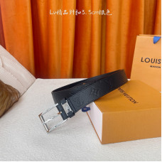 Louis Vuitton LV 3.5cm Width Men's Belt L121 Louis Vuitton LV 3.5cm Width Men's Belt L121