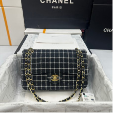 Chanel Classic Flap Medium Size 25.5cm Shoulder Bag Handbag Purse A1112
