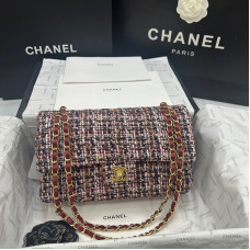 Chanel Classic Flap Medium Size 25.5cm Shoulder Bag Handbag Purse A1112