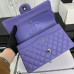 Chanel Classic Flap Medium Size 25.5cm Caviar Leather Silver Hardware Shoulder Bag Handbag Purse A1112