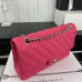Chanel Classic Flap Medium Size 25.5cm Caviar Leather Silver Hardware Shoulder Bag Handbag Purse A1112