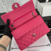 Chanel Classic Flap Medium Size 25.5cm Caviar Leather Silver Hardware Shoulder Bag Handbag Purse A1112