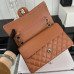 Chanel Classic Flap Medium Size 25.5cm Caviar Leather Silver Hardware Shoulder Bag Handbag Purse A1112