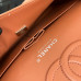 Chanel Classic Flap Medium Size 25.5cm Caviar Leather Silver Hardware Shoulder Bag Handbag Purse A1112