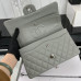 Chanel Classic Flap Medium Size 25.5cm Caviar Leather Silver Hardware Shoulder Bag Handbag Purse A1112 Chanel Classic Flap Medium Size 25.5cm Caviar Leather Silver Hardware Shoulder Bag Handbag Purse A1112