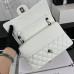 Chanel Classic Flap Medium Size 25.5cm Caviar Leather Silver Hardware Shoulder Bag Handbag Purse A1112