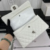 Chanel Classic Flap Medium Size 25.5cm Caviar Leather Silver Hardware Shoulder Bag Handbag Purse A1112
