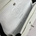 Chanel Classic Flap Medium Size 25.5cm Caviar Leather Silver Hardware Shoulder Bag Handbag Purse A1112