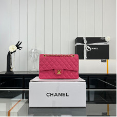 Chanel Classic Flap Medium Size 25.5cm Caviar Leather Gold Hardware Shoulder Bag Handbag Purse A1112 Chanel Classic Flap Medium Size 25.5cm Caviar Leather Gold Hardware Shoulder Bag Handbag Purse A1112