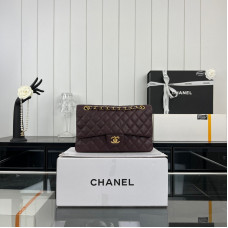Chanel Classic Flap Medium Size 25.5cm Caviar Leather Gold Hardware Shoulder Bag Handbag Purse A1112 Chanel Classic Flap Medium Size 25.5cm Caviar Leather Gold Hardware Shoulder Bag Handbag Purse A1112