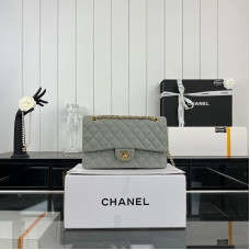 Chanel Classic Flap Medium Size 25.5cm Caviar Leather Gold Hardware Shoulder Bag Handbag Purse A1112 Chanel Classic Flap Medium Size 25.5cm Caviar Leather Gold Hardware Shoulder Bag Handbag Purse A1112