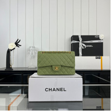 Chanel Classic Flap Medium Size 25.5cm Caviar Leather Gold Hardware Shoulder Bag Handbag Purse A1112 Chanel Classic Flap Medium Size 25.5cm Caviar Leather Gold Hardware Shoulder Bag Handbag Purse A1112
