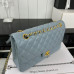 Chanel Classic Flap Medium Size 25.5cm Caviar Leather Gold Hardware Shoulder Bag Handbag Purse A1112