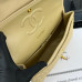 Chanel Classic Flap Medium Size 25.5cm Caviar Leather Gold Hardware Shoulder Bag Handbag Purse A1112