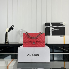 Chanel Classic Flap Medium Size 25.5cm Caviar Leather Silver Hardware Shoulder Bag Handbag Purse A1112 Chanel Classic Flap Medium Size 25.5cm Caviar Leather Silver Hardware Shoulder Bag Handbag Purse A1112