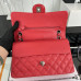 Chanel Classic Flap Medium Size 25.5cm Caviar Leather Silver Hardware Shoulder Bag Handbag Purse A1112