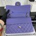 Chanel Classic Flap Medium Size 25.5cm Caviar Leather Silver Hardware Shoulder Bag Handbag Purse A1112