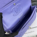 Chanel Classic Flap Medium Size 25.5cm Caviar Leather Silver Hardware Shoulder Bag Handbag Purse A1112