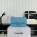 Chanel Classic Flap Medium Size 25.5cm Caviar Leather Silver Hardware Shoulder Bag Handbag Purse A1112