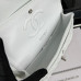 Chanel Classic Flap Medium Size 25.5cm Caviar Leather Silver Hardware Shoulder Bag Handbag Purse A1112