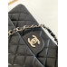 Chanel Classic Flap Medium Size 25.5cm Lambskin Silver Hardware Shoulder Bag Handbag Purse A1112 Chanel Classic Flap Medium Size 25.5cm Lambskin Silver Hardware Shoulder Bag Handbag Purse A1112