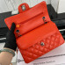 Chanel Classic Flap New Medium Size 23cm Lambskin Silver Hardware Shoulder Bag Handbag Purse A1117