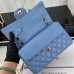 Chanel Classic Flap New Medium Size 23cm Lambskin Silver Hardware Shoulder Bag Handbag Purse A1117 Chanel Classic Flap New Medium Size 23cm Lambskin Silver Hardware Shoulder Bag Handbag Purse A1117