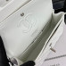 Chanel Classic Flap New Medium Size 23cm Lambskin Silver Hardware Shoulder Bag Handbag Purse A1117