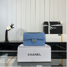 Chanel Classic Flap New Medium Size 23cm Lambskin Gold Hardware Shoulder Bag Handbag Purse A1117