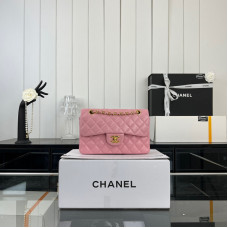 Chanel Classic Flap New Medium Size 23cm Lambskin Gold Hardware Shoulder Bag Handbag Purse A1117