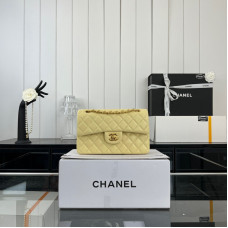 Chanel Classic Flap New Medium Size 23cm Lambskin Gold Hardware Shoulder Bag Handbag Purse A1117