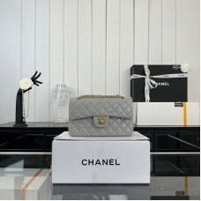Chanel Classic Flap New Medium Size 23cm Lambskin Gold Hardware Shoulder Bag Handbag Purse A1117