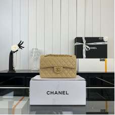 Chanel Classic Flap New Medium Size 23cm Lambskin Gold Hardware Shoulder Bag Handbag Purse A1117