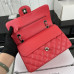 Chanel Classic Flap New Medium Size 23cm Caviar Leather Silver Hardware Shoulder Bag Handbag Purse A1117 Chanel Classic Flap New Medium Size 23cm Caviar Leather Silver Hardware Shoulder Bag Handbag Purse A1117
