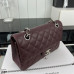 Chanel Classic Flap New Medium Size 23cm Caviar Leather Silver Hardware Shoulder Bag Handbag Purse A1117 Chanel Classic Flap New Medium Size 23cm Caviar Leather Silver Hardware Shoulder Bag Handbag Purse A1117