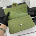 Chanel Classic Flap New Medium Size 23cm Caviar Leather Silver Hardware Shoulder Bag Handbag Purse A1117