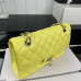 Chanel Classic Flap New Medium Size 23cm Caviar Leather Silver Hardware Shoulder Bag Handbag Purse A1117