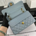 Chanel Classic Flap New Medium Size 23cm Caviar Leather Gold Hardware Shoulder Bag Handbag Purse A1117