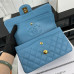 Chanel Classic Flap New Medium Size 23cm Caviar Leather Gold Hardware Shoulder Bag Handbag Purse A1117
