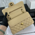 Chanel Classic Flap New Medium Size 23cm Caviar Leather Gold Hardware Shoulder Bag Handbag Purse A1117