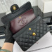 Chanel Classic Flap New Medium Size 23cm Caviar Leather Gold Hardware Shoulder Bag Handbag Purse A1117