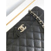 Chanel Classic Flap New Medium Size 23cm Caviar Leather Silver Hardware Shoulder Bag Handbag Purse A1117