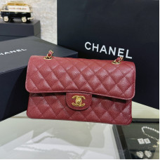 Chanel Classic Flap New Medium Size 23cm Caviar Leather Gold Hardware Shoulder Bag Handbag Purse A1117 Chanel Classic Flap New Medium Size 23cm Caviar Leather Gold Hardware Shoulder Bag Handbag Purse A1117