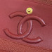 Chanel Classic Flap New Medium Size 23cm Caviar Leather Gold Hardware Shoulder Bag Handbag Purse A1117